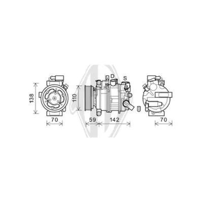 Compressor, air conditioning (DCK1694)