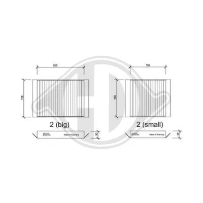 Filter, cabin air (DCI0147S)