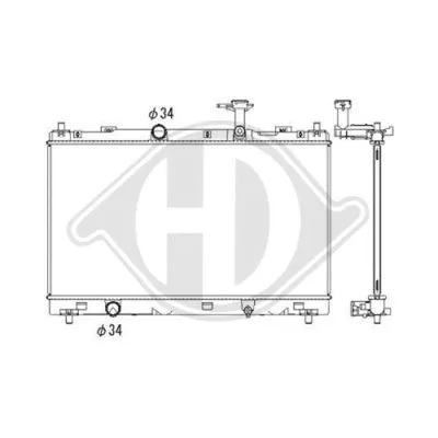 Radiator, engine cooling (DCM3911)