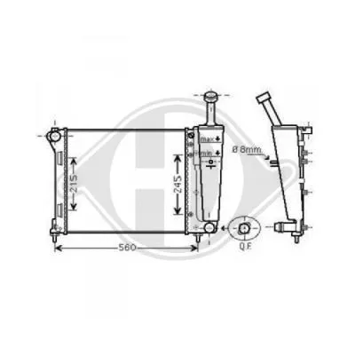 Radiator, engine cooling (DCM2008)