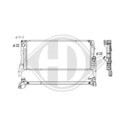 Radiator, engine cooling (DCM3916)