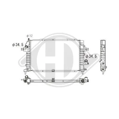 Radiator, engine cooling (DCM2666)