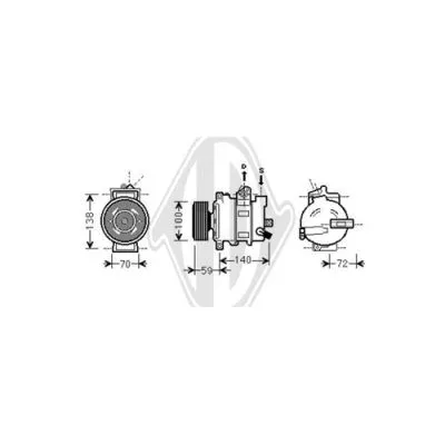 Compressor, air conditioning (DCK1072)