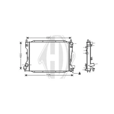 Radiator, engine cooling (DCM3570)