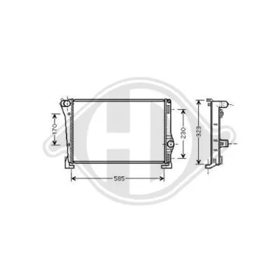 Radiator, engine cooling (DCM1970)
