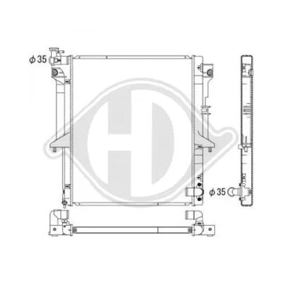 Radiator, engine cooling (DCM2529)