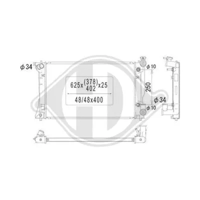 Radiator, engine cooling (DCM3224)