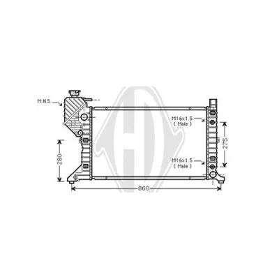 Radiator, engine cooling (DCM2408)