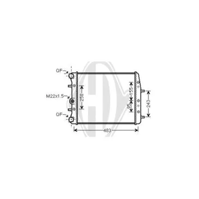 Radiator, engine cooling (DCM3562)