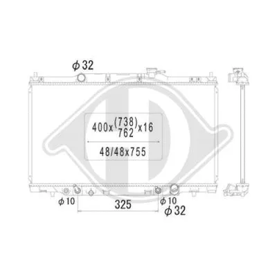 Radiator, engine cooling (DCM2191)