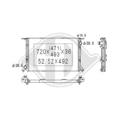 Radiator, engine cooling (DCM1500)
