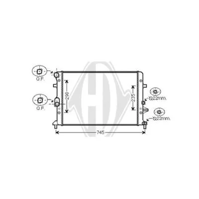 Radiator, engine cooling (DCM3462)