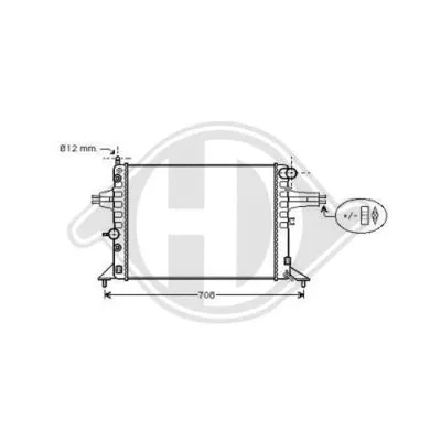 Radiator, engine cooling (DCM2633)