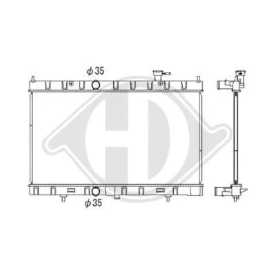 Radiator, engine cooling (DCM2547)