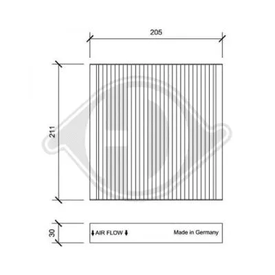 Filter, cabin air (DCI0198)