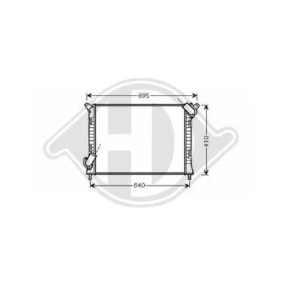 Radiator, engine cooling (DCM1579)