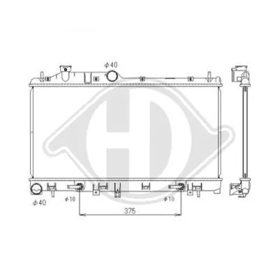 Radiator, engine cooling (DCM3043)