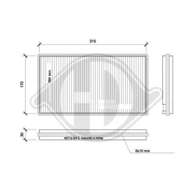Filter, cabin air (DCI0094S)