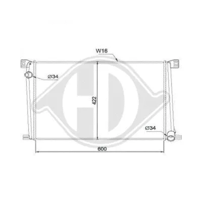Radiator, engine cooling (DCM1588)