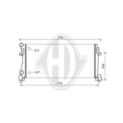 Radiator, engine cooling (DCM3473)