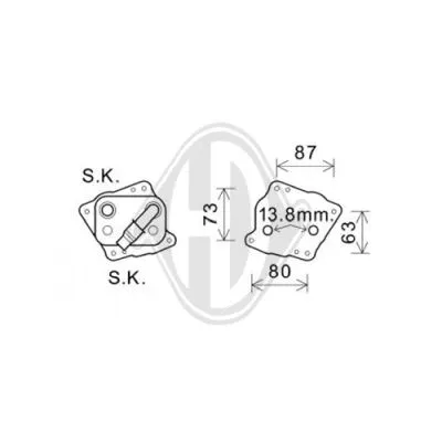 Oil Cooler, engine oil (DCO1022)