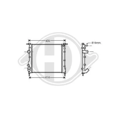 Radiator, engine cooling (DCM2899)