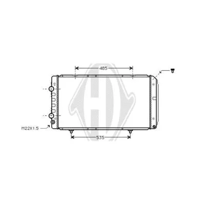 Radiator, engine cooling (DCM2750)