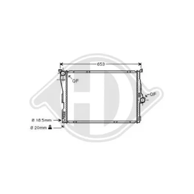 Radiator, engine cooling (DCM1578)