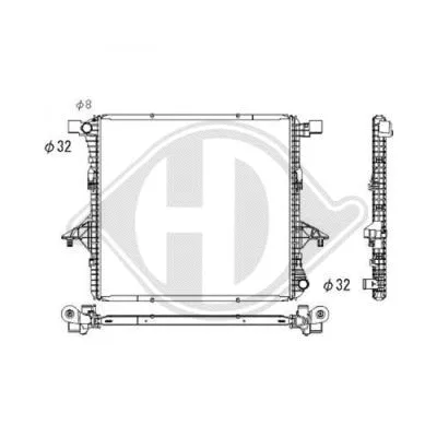 Radiator, engine cooling (DCM3479)