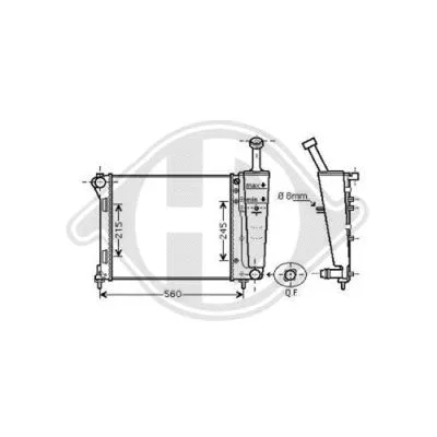 Radiator, engine cooling (DCM1992)