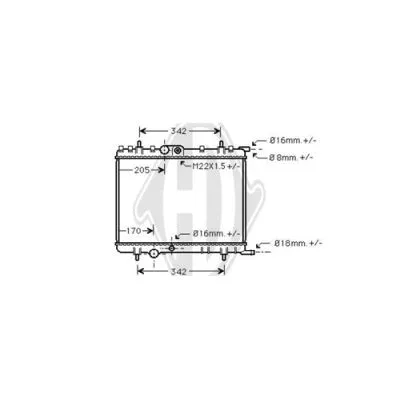 Radiator, engine cooling (DCM2809)