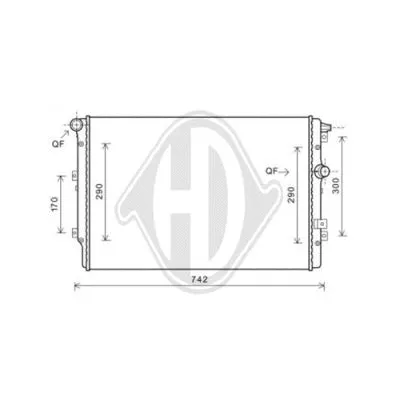 Radiator, engine cooling (DCM3478)