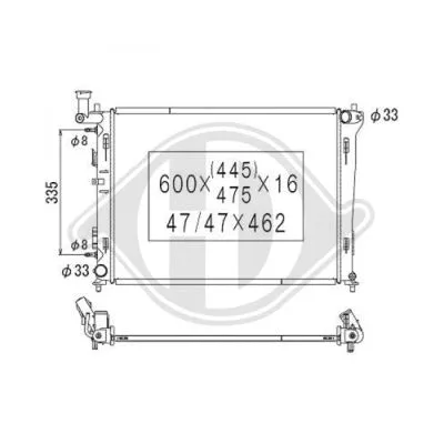 Radiator, engine cooling (DCM3697)