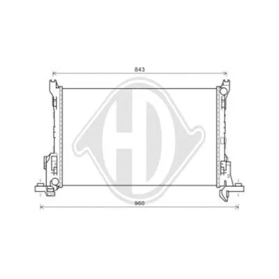 Radiator, engine cooling (DCM3852)
