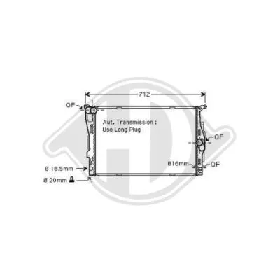 Radiator, engine cooling (DCM1577)