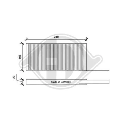 Filter, cabin air (DCI0172S)