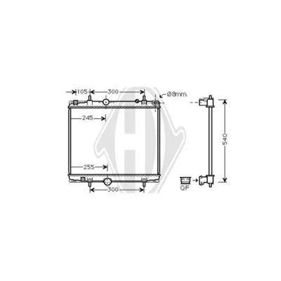 Radiator, engine cooling (DCM2818)