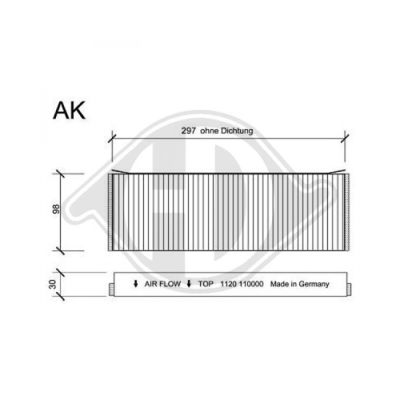 Filter, cabin air (DCI1120S)