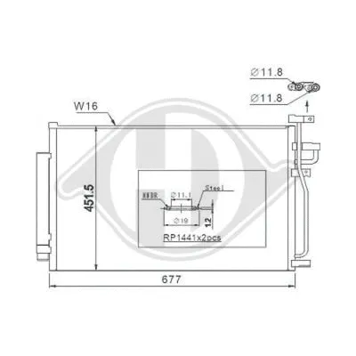 Condenser, air conditioning (DCC1733)