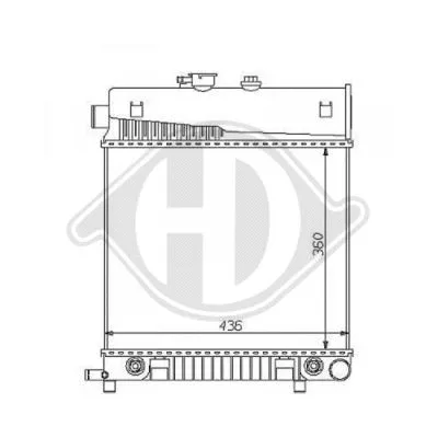 Radiator, engine cooling (DCM2345)