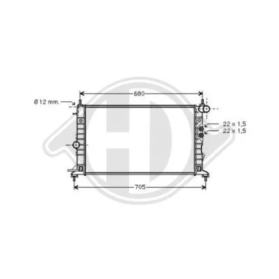 Radiator, engine cooling (DCM2617)