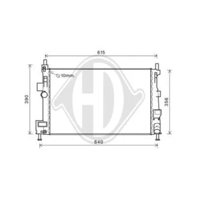 Radiator, engine cooling (DCM3899)