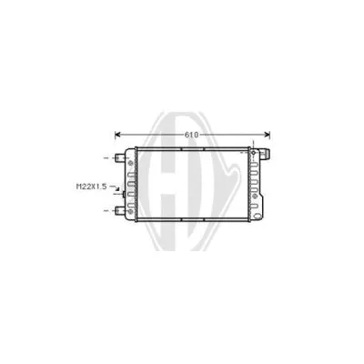 Radiator, engine cooling (DCM1912)