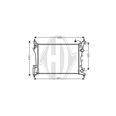 Radiator, engine cooling (DCM2671)