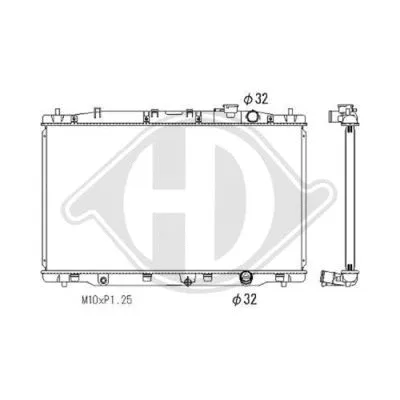 Radiator, engine cooling (DCM3891)