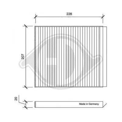 Filter, cabin air (DCI0167)