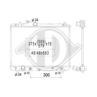 Radiator, engine cooling (DCM3108)