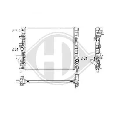 Radiator, engine cooling (DCM3935)