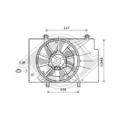 Fan, engine cooling (DCL1108)
