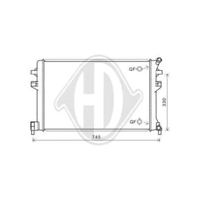 Radiator, engine cooling (DCM3851)
